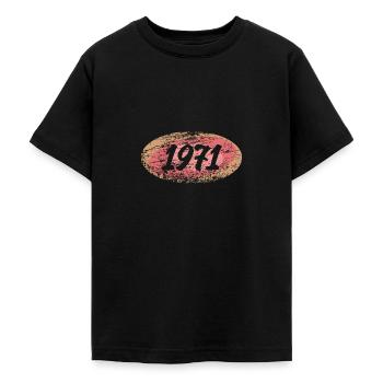 1971 - Teenage T-Shirt - black - Front - AI Model Teenager Male light (155cm)