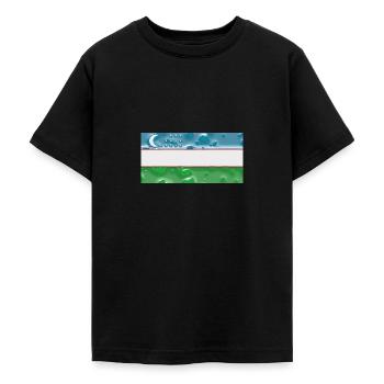 Ouzbékistan - T-shirt Ado - noir - Devant - AI Model Teenager Male light (155cm)