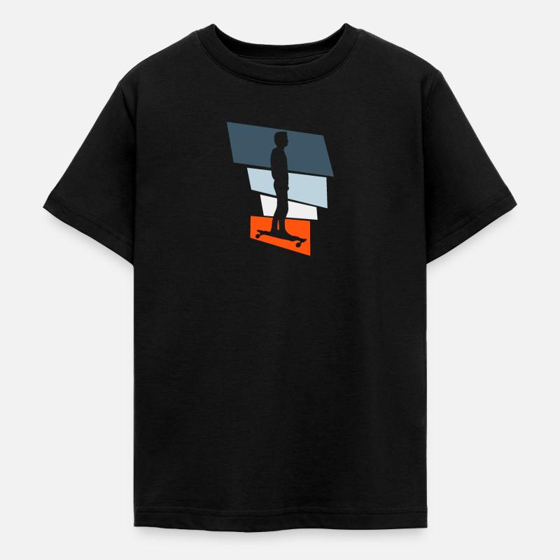 Boarder Longboarder - T-shirt Ado - noir