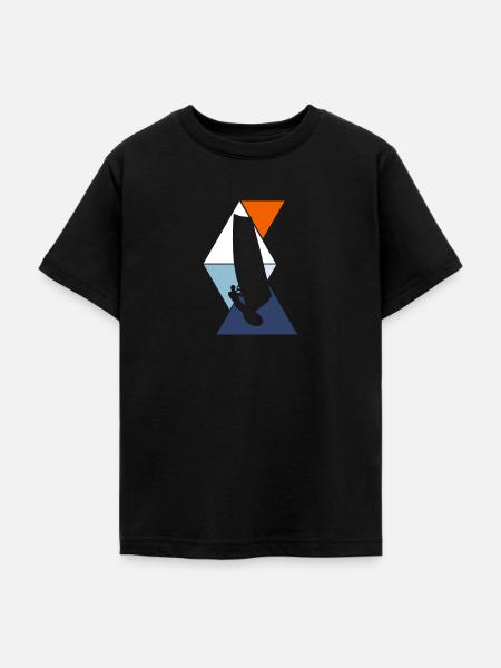Windsurf - Teenager T-Shirt - Schwarz