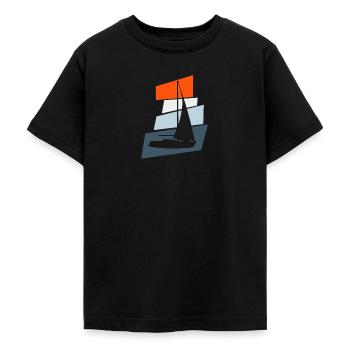 Schiff - Teenager T-Shirt - Schwarz - Vorne - AI Model Teenager Male light (155cm)