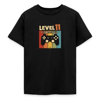 LEVEL 11 UNLOCKED GAMING GAMER GEBURTSTAG GESCHENK - Teenager T-Shirt - Schwarz - Vorne - AI Model Teenager Male light (155cm)