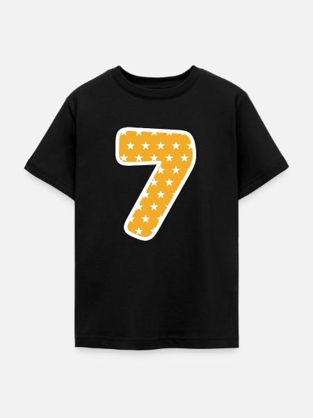 Sieben - Teenager T-Shirt - Schwarz