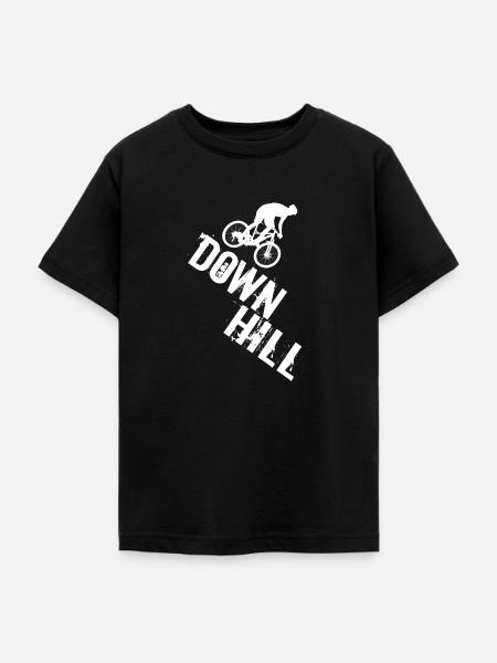 Downhill - Teenager T-Shirt - Schwarz