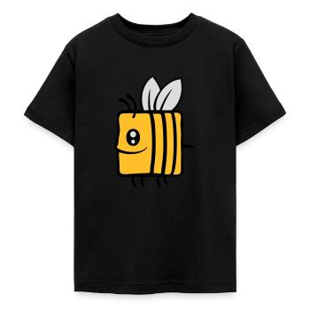 Carré petite abeille mignonne - T-shirt Ado - noir - Devant - AI Model Teenager Male light (155cm)