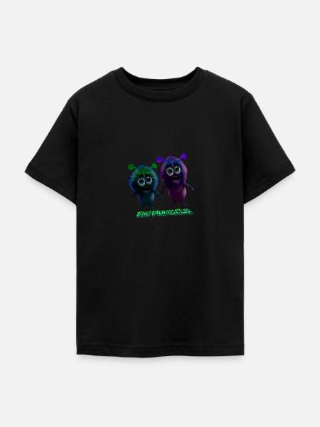 Mumzel Erdnuss und Chuck - Teenager T-Shirt - Schwarz