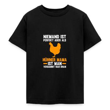 Hühner Mama Huhn Hühner Geschenk - Teenager T-Shirt - Schwarz - Vorne - AI Model Teenager Male light (155cm)