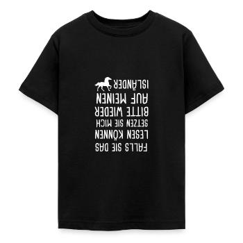 Islandpferd Isländer Islandpferde Geschenk - Teenager T-Shirt - Schwarz - Vorne - AI Model Teenager Male light (155cm)