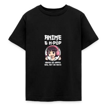 K-Pop-K-Pop-Merch K-Pop-Waren Geschenk - Teenager T-Shirt - Schwarz - Vorne - AI Model Teenager Male light (155cm)