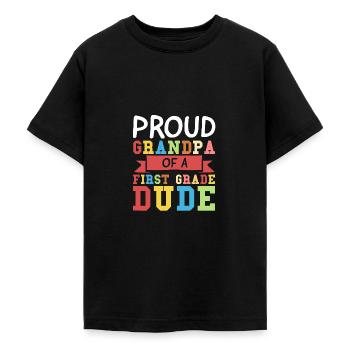 Cadeau de fin d’études de la première classe pour le 1. - T-shirt Ado - noir - Devant - AI Model Teenager Male light (155cm)