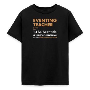 Rider Teacher Definition Eventing - Teenager T-Shirt - Schwarz - Vorne - AI Model Teenager Male light (155cm)