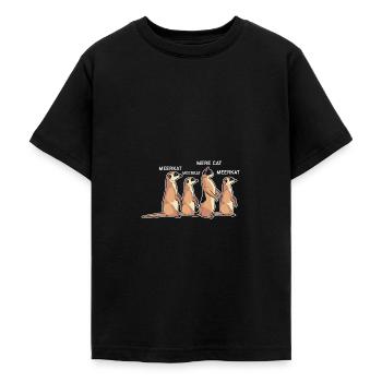Erdmännchen - Teenager T-Shirt - Schwarz - Vorne - AI Model Teenager Male light (155cm)