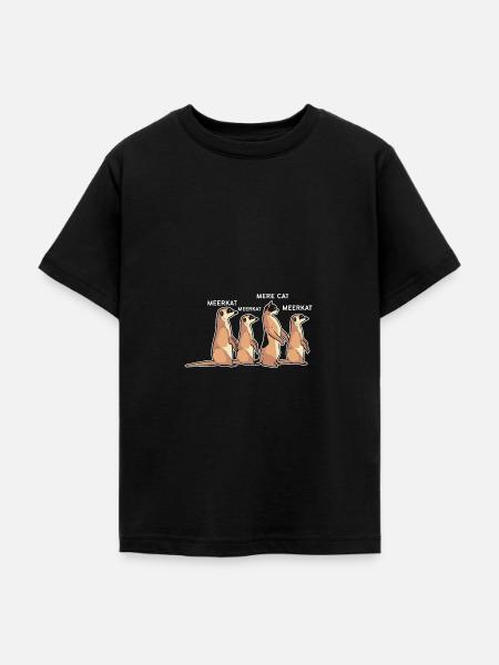 Erdmännchen - Teenager T-Shirt - Schwarz