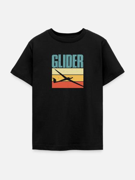 Segelflugzeug - Teenager T-Shirt - Schwarz