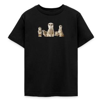 Erdmännchen - Teenager T-Shirt - Schwarz - Vorne - AI Model Teenager Male light (155cm)