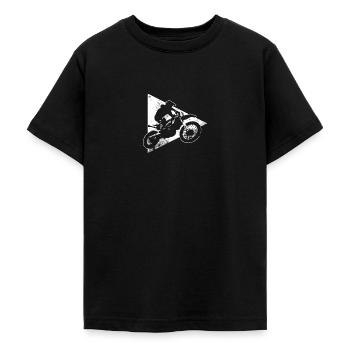 Cross Motorrad - Teenager T-Shirt - Schwarz - Vorne - AI Model Teenager Male light (155cm)