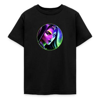 Wow Nachtelfen Magier - Teenager T-Shirt - Schwarz - Vorne - AI Model Teenager Male light (155cm)