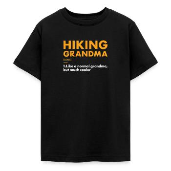 Hiker Grandma Definition Hiking - Teenager T-Shirt - Schwarz - Vorne - AI Model Teenager Male light (155cm)