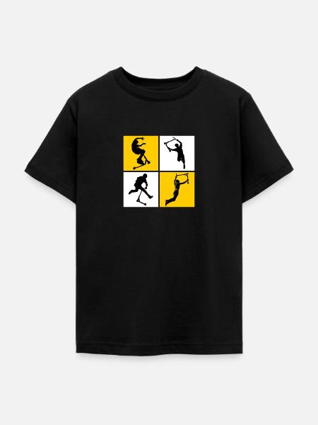 Freestyle-Roller - Teenager T-Shirt - Schwarz