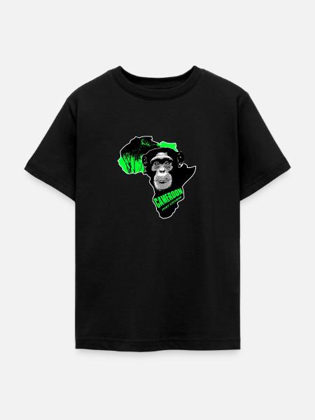 Kamerun - Schimpanse - Teenager T-Shirt - Schwarz