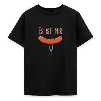 Es ist mir Wurst - Teenager T-Shirt - Schwarz - Vorne - AI Model Teenager Male light (155cm)