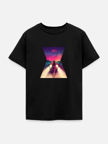 80er Retro Auto - Teenager T-Shirt - Schwarz
