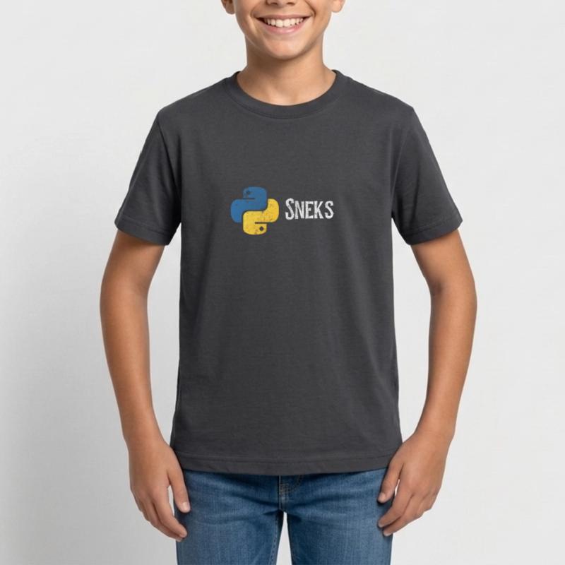 Funny Python Programmer Programming Distressed Teenage T-Shirt