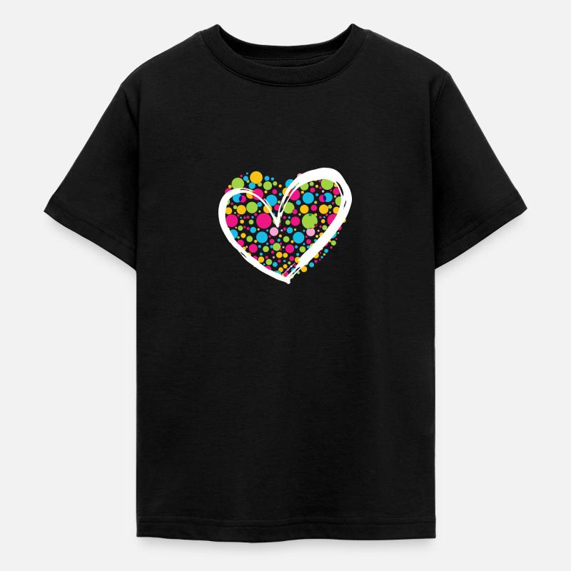 Journée internationale des points points de cœur Point point - T-shirt Ado - noir