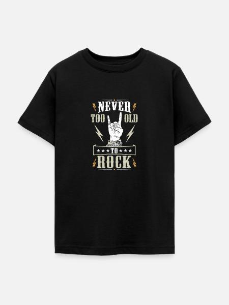 Never Too Old To Rock - Teenager T-Shirt - Schwarz