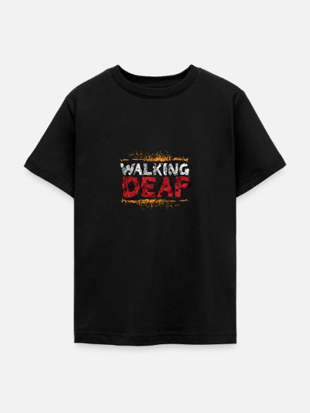 The walking deaf taub - Teenager T-Shirt - Schwarz