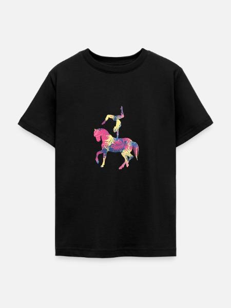 Mädchen Voltigieren Volti - Teenager T-Shirt - Schwarz