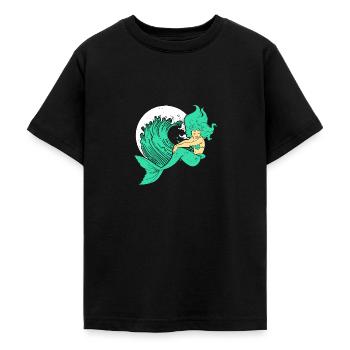 Sirène sirène sirène conte de fées - T-shirt Ado - noir - Devant - AI Model Teenager Male light (155cm)
