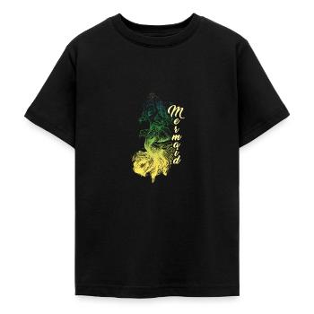 Mermaid mermaid mermaid fairy tale - Teenage T-Shirt - black - Front - AI Model Teenager Male light (155cm)