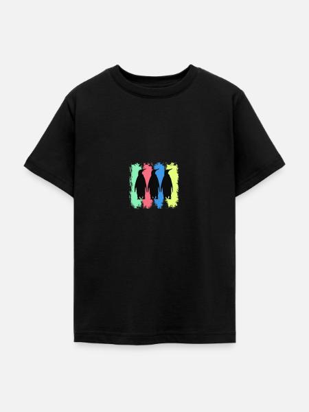Pinguin Seevogel Südpol - Teenager T-Shirt - Schwarz