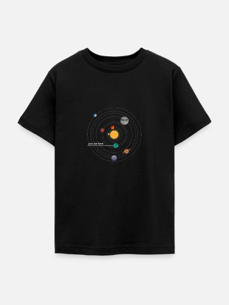 Sonnensystem - Teenager T-Shirt - Schwarz