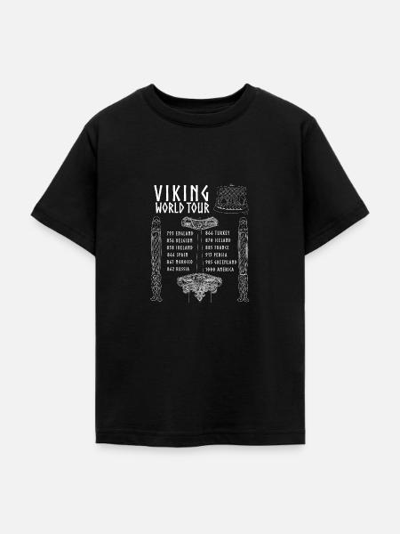 Wikinger Frühmittelalter Reenactment - Teenager T-Shirt - Schwarz