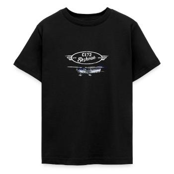 C172 Skyhawk since 1856 Vintage - Teenager T-Shirt - Schwarz - Vorne - AI Model Teenager Male light (155cm)