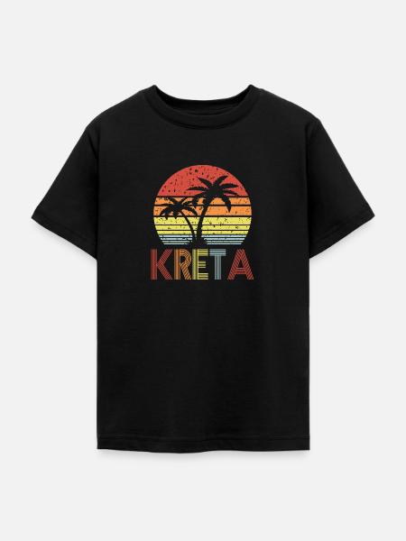 Kreta - Teenager T-Shirt - Schwarz