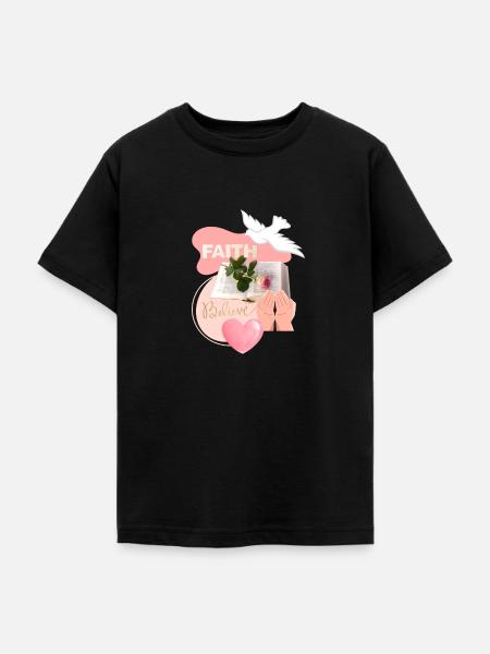 Glaube 2-Collage - Teenager T-Shirt - Schwarz