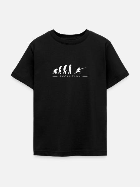 Degenfechter Degen fechten Evolution - Teenager T-Shirt - Schwarz