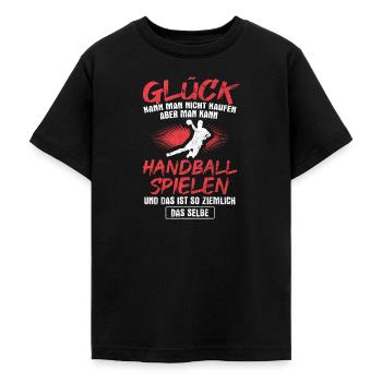 Handball Handballer - Teenager T-Shirt - Schwarz - Vorne - AI Model Teenager Male light (155cm)