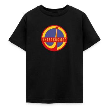 Interkosmos Sputnik Weltraum UdSSR Geschenk - Teenager T-Shirt - Schwarz - Vorne - AI Model Teenager Male light (155cm)