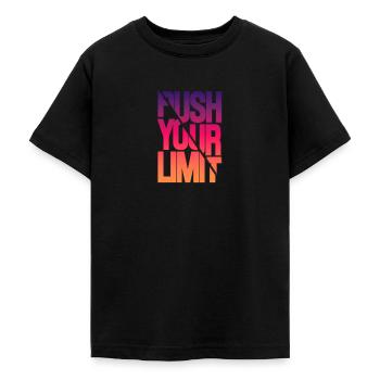 Push your limit - Teenage T-Shirt - black - Front - AI Model Teenager Male light (155cm)