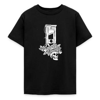Self-Love // Illustration - Teenage T-Shirt - black - Front - AI Model Teenager Male light (155cm)