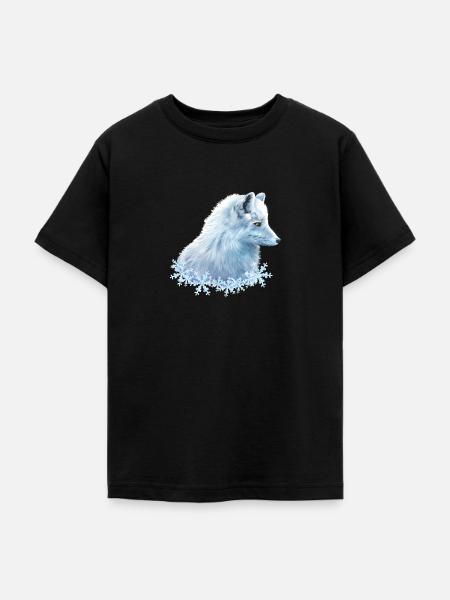 Polarfuchs - Teenager T-Shirt - Schwarz