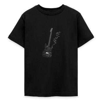 Gift Note Guitarist Guitar Electric Guitar Electric Guitar - Teenage T-Shirt - black - Front - AI Model Teenager Male light (155cm)