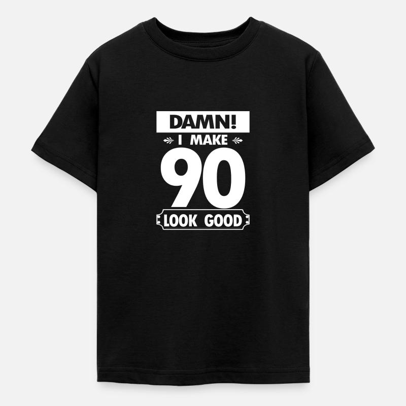 90 ans cadeau d'anniversaire Papy Père Ninety Old - T-shirt Ado - noir
