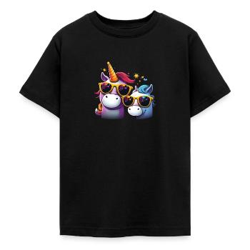 Einhorn Sommer Einhörner Festival Einhornshirt - Teenager T-Shirt - Schwarz - Vorne - AI Model Teenager Male light (155cm)