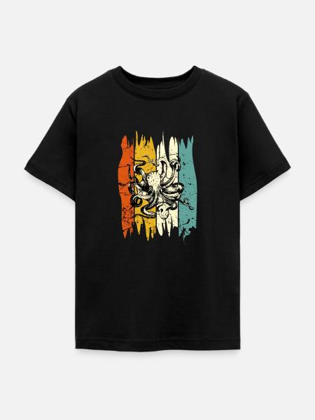 Oktopus - Teenager T-Shirt - Schwarz