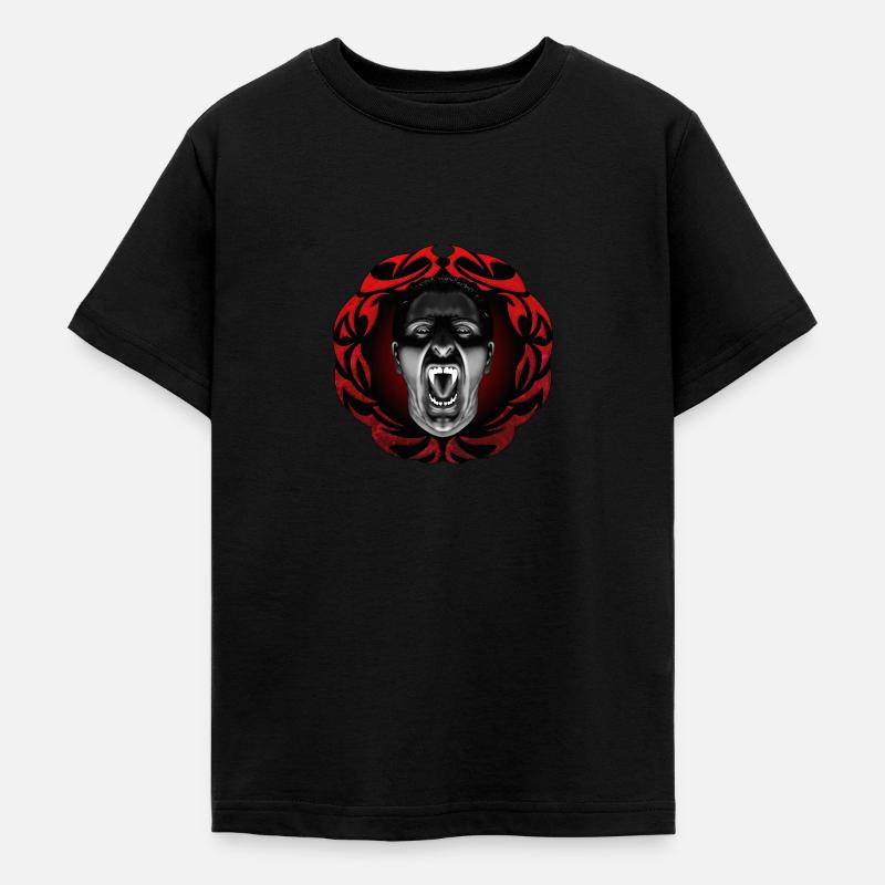 Vampire sifflant avec cadre - T-shirt Ado - noir